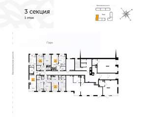 1-к квартира, вторичка, 52м2, 1/16 этаж