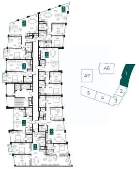 3-к квартира, вторичка, 121м2, 7/13 этаж