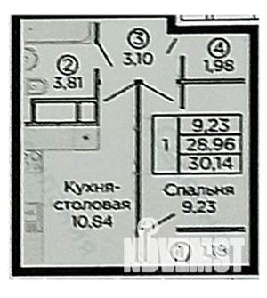 1-к квартира, вторичка, 31м2, 4/22 этаж