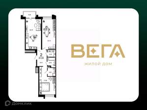 2-к квартира, вторичка, 82м2, 9/20 этаж