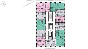 2-к квартира, вторичка, 64м2, 18/22 этаж