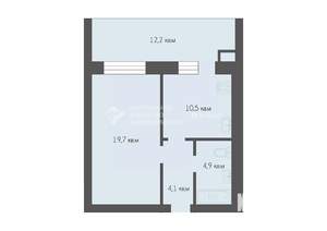 1-к квартира, вторичка, 41м2, 6/10 этаж