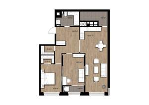 2-к квартира, вторичка, 92м2, 9/16 этаж