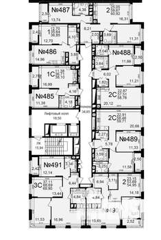 2-к квартира, вторичка, 54м2, 22/25 этаж