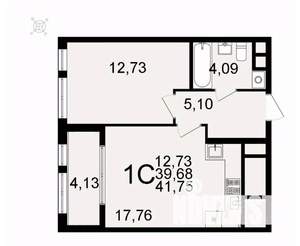 1-к квартира, вторичка, 42м2, 9/26 этаж