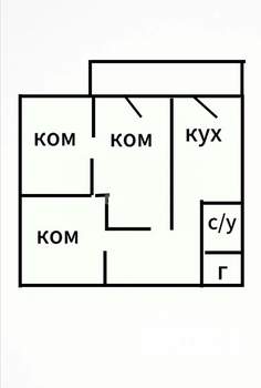 3-к квартира, вторичка, 53м2, 4/9 этаж