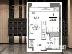 1-к квартира, вторичка, 25м2, 11/26 этаж