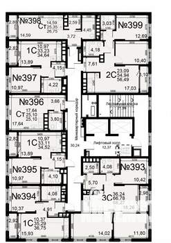 2-к квартира, вторичка, 55м2, 6/22 этаж