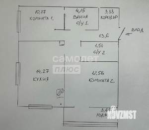 2-к квартира, вторичка, 62м2, 5/25 этаж