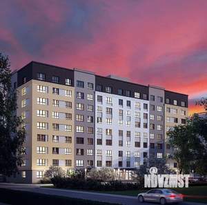1-к квартира, строящийся дом, 37м2, 6/9 этаж