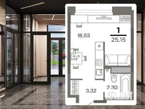 1-к квартира, вторичка, 25м2, 5/26 этаж