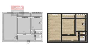 2-к квартира, вторичка, 51м2, 2/9 этаж