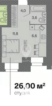 Студия квартира, вторичка, 26м2, 10/16 этаж