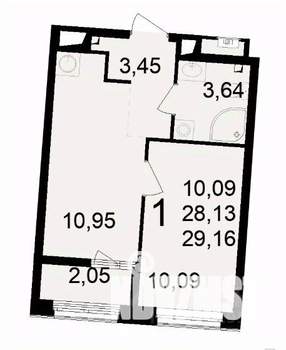 1-к квартира, вторичка, 29м2, 8/24 этаж