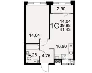 1-к квартира, вторичка, 40м2, 2/10 этаж