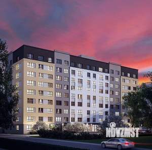 1-к квартира, строящийся дом, 37м2, 6/9 этаж