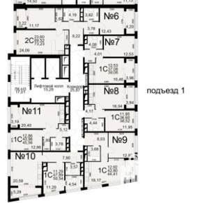 2-к квартира, вторичка, 70м2, 2/25 этаж