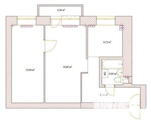 2-к квартира, вторичка, 47м2, 3/4 этаж