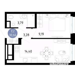 1-к квартира, вторичка, 31м2, 6/14 этаж