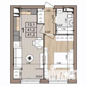 1-к квартира, вторичка, 41м2, 18/25 этаж