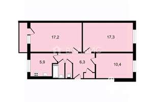 3-к квартира, вторичка, 62м2, 3/5 этаж