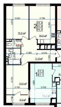 2-к квартира, вторичка, 66м2, 3/25 этаж