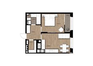 1-к квартира, вторичка, 42м2, 8/16 этаж