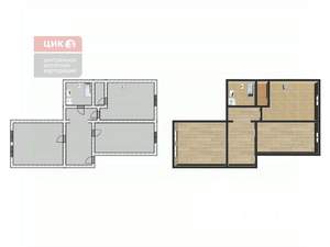 2-к квартира, вторичка, 107м2, 1/4 этаж