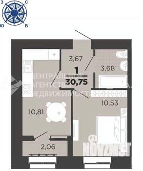 1-к квартира, вторичка, 31м2, 11/16 этаж