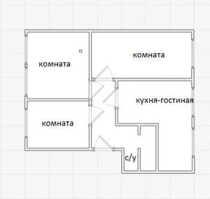 3-к квартира, вторичка, 77м2, 4/4 этаж