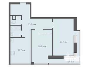 2-к квартира, вторичка, 72м2, 3/14 этаж