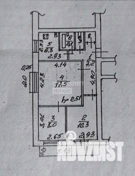 3-к квартира, вторичка, 54м2, 6/9 этаж