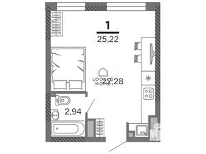 Студия квартира, вторичка, 25м2, 18/25 этаж