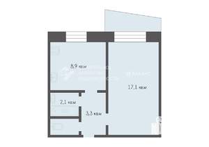 1-к квартира, вторичка, 33м2, 1/9 этаж