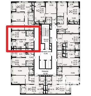 1-к квартира, вторичка, 37м2, 10/26 этаж