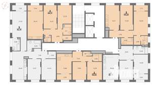 2-к квартира, вторичка, 68м2, 19/22 этаж