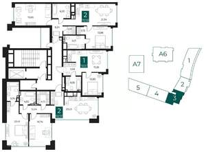 2-к квартира, вторичка, 78м2, 8/14 этаж