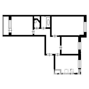 3-к квартира, вторичка, 66м2, 6/9 этаж
