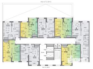 2-к квартира, строящийся дом, 62м2, 2/15 этаж