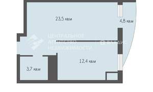 1-к квартира, вторичка, 40м2, 9/10 этаж