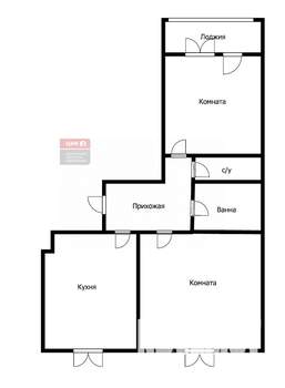 2-к квартира, вторичка, 64м2, 9/10 этаж