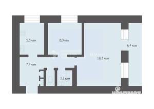 2-к квартира, вторичка, 47м2, 7/12 этаж