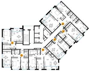 1-к квартира, вторичка, 51м2, 18/25 этаж