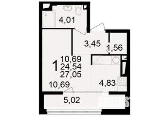1-к квартира, вторичка, 25м2, 10/25 этаж