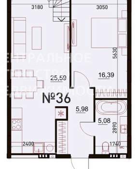 2-к квартира, вторичка, 88м2, 3/3 этаж