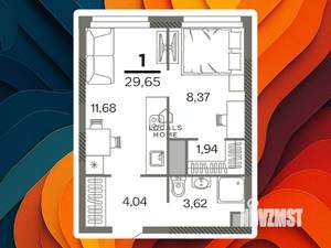 1-к квартира, вторичка, 30м2, 18/26 этаж