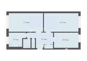 3-к квартира, вторичка, 61м2, 1/5 этаж