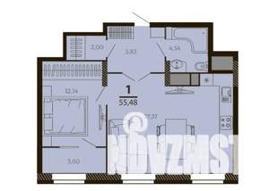 1-к квартира, вторичка, 56м2, 2/8 этаж
