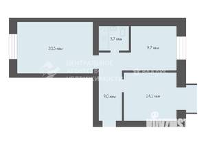 2-к квартира, вторичка, 57м2, 4/4 этаж