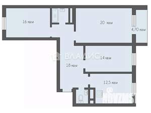 3-к квартира, вторичка, 87м2, 8/15 этаж